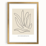 Abstract minimalist wall art design featuring a framed piece with a gold mat, showcasing elegant geometric shapes and soft color tones, perfect for modern decor.