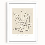 Abstract minimalist wall art design featuring a white frame with a mat, showcasing a modern aesthetic ideal for contemporary home decor. Perfect for enhancing living spaces with a touch of elegance and simplicity.