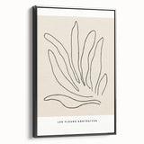 Framed canvas wall art featuring an abstract minimalist design with a black side view, ideal for modern home decor and artistic interior styling.