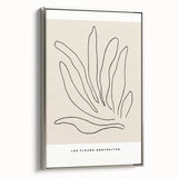 Framed minimalist wall art featuring an abstract design with a silver frame, showcasing a blend of soft colors and geometric shapes, ideal for modern decor.