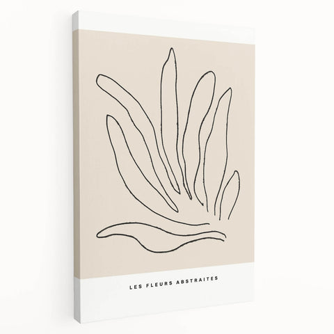 Abstract minimalist design wall art collection displayed on stretched canvas, showcasing a side view with soft color gradients and subtle textures for modern decor.