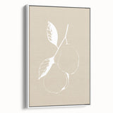 Framed abstract minimalist wall art collection showcasing a sleek white canvas design, emphasizing modern elegance and simplicity.