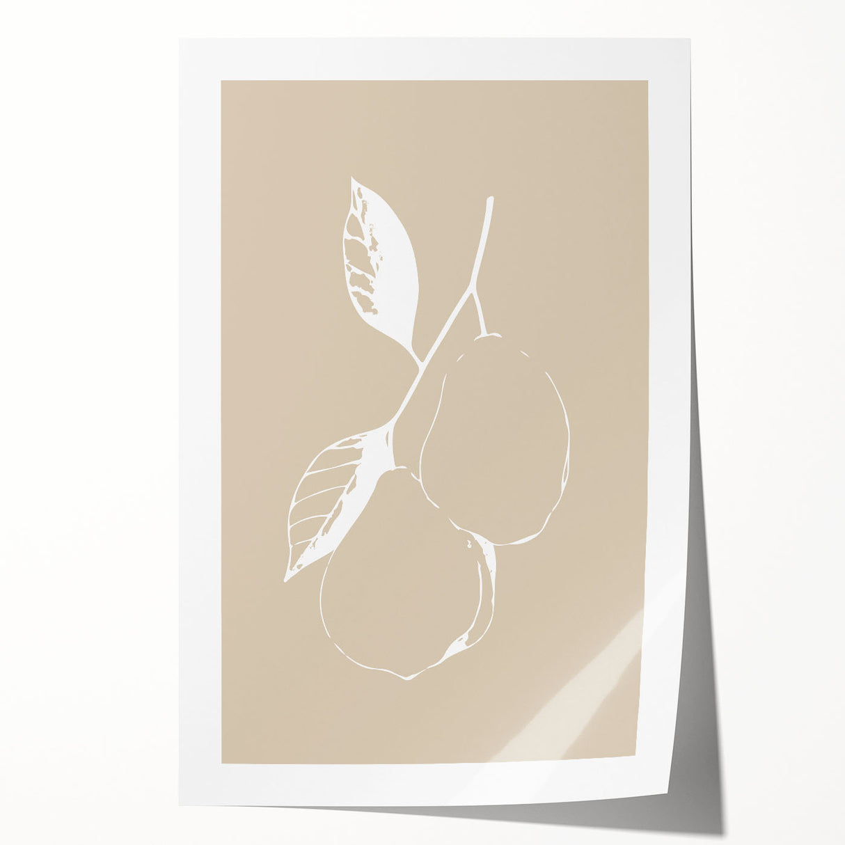 Abstract minimalist wall art print showcasing soft pastel colors and geometric shapes, rolled for easy shipping and framing.