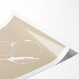 Abstract minimalist wall art print showcasing soft pastel colors and geometric shapes, rolled for easy shipping and framing. Perfect for modern decor.