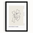 Minimalist black frame showcasing an abstract wall art design with a white mat, highlighting modern aesthetics for contemporary decor. Perfect for enhancing living spaces.