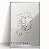 Framed acrylic wall art showcasing an abstract minimalist design with soft pastel colors, perfect for modern home decor, displayed in a white frame.