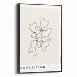 Framed minimalist wall art featuring abstract geometric designs in black and white, displayed from a side view to highlight its sleek profile and modern aesthetic, perfect for contemporary interior decor.