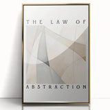 Framed abstract minimalist wall art design showcasing a gold-accented composition, perfect for modern decor, displayed against a neutral background.