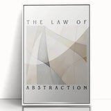 Framed acrylic wall art featuring an abstract minimalist design with soft pastel colors and geometric shapes, ideal for modern home decor.