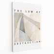 Stretched canvas showcasing an abstract minimalist design in muted tones, perfect for modern home decor. Side view highlights the canvas depth and texture, ideal for enhancing any living space or office.