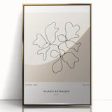 Framed minimalist wall art featuring an abstract design in soft gold tones, perfect for modern home decor. The acrylic front adds a sleek finish, enhancing the elegant aesthetic.