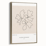 Framed abstract minimalist wall art showcasing a gold and white design, highlighting elegant lines and textures, perfect for modern home decor and artistic expression.