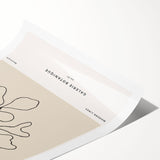 Abstract minimalist wall art print showcasing soft pastel colors in geometric shapes, rolled and ready for display; perfect for modern home decor accents.