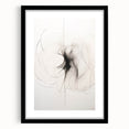 Abstract minimalist wall art collection featuring a black frame with a mat, showcasing a contemporary design that enhances modern decor, viewed from the front. Ideal for stylish home interiors or office spaces.