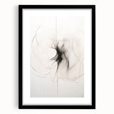 Abstract minimalist wall art collection featuring a black frame with a mat, showcasing a contemporary design that enhances modern decor, viewed from the front. Ideal for stylish home interiors or office spaces.