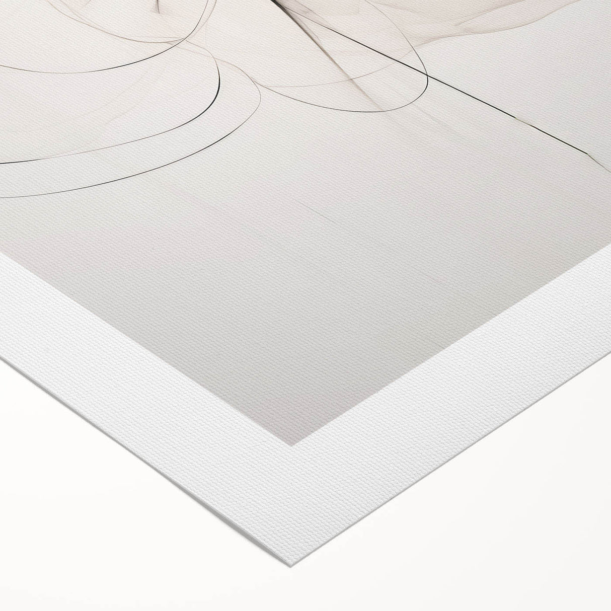 Abstract minimalist wall art design displayed on rolled canvas, showcasing soft pastel colors and geometric shapes, perfect for modern home decor. Ideal for enhancing living spaces with a touch of elegance and creativity.