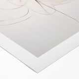 Abstract minimalist wall art design displayed on rolled canvas, showcasing soft pastel colors and geometric shapes, perfect for modern home decor. Ideal for enhancing living spaces with a touch of elegance and creativity.