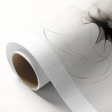 Abstract minimalist wall art piece featuring soft blue and beige hues, elegantly rolled for display. Ideal for modern home decor, enhancing aesthetic appeal.