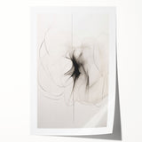 Abstract minimalist wall art print featuring soft pastel colors and geometric shapes, perfect for modern decor, rolled and securely packaged for delivery.