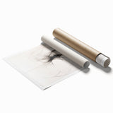 Abstract minimalist wall art print showcasing soft pastel colors of pink and blue, elegantly arranged in a modern design, ideal for contemporary decor.