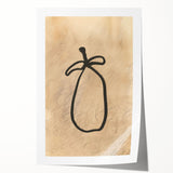 Abstract minimalist wall art design featuring soft pastel colors and geometric shapes, showcased as a rolled print in a protective cardboard tube, perfect for stylish home decor.