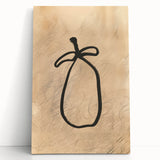 Abstract minimalist wall art design featuring soft pastel colors and geometric shapes, displayed on a stretched canvas, perfect for modern home decor.