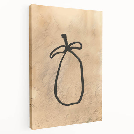Abstract minimalist wall art collection displayed on stretched canvas, showcasing a side view of its sleek design and vibrant colors, perfect for modern decor.