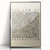 Framed wall art featuring an abstract minimalist design with silver accents, showcasing a contemporary aesthetic perfect for modern home decor.