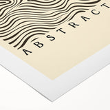 Abstract minimalist wall art on rolled canvas showcasing soft pastel colors and geometric shapes, ideal for modern home decor, presented in a protective tube.