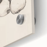 Close-up of an abstract minimalist wall art piece featuring a fluid design in soft pastel colors, crafted from acrylic glass for a modern aesthetic, perfect for contemporary decor.