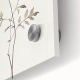 Close-up of an abstract minimalist wall art piece, showcasing a soft color palette of muted tones, with smooth acrylic glass finish highlighting its sleek design. Perfect for modern decor.