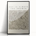 Framed abstract minimalist wall art design featuring geometric shapes in black and white, ideal for modern home decor, showcasing a sleek acrylic finish.