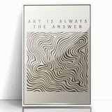 Framed acrylic wall art featuring a minimalist abstract design in soft pastel colors, showcasing elegant lines and shapes, perfect for modern home decor.