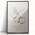 Framed abstract minimalist wall art featuring a sleek black design, ideal for modern decor, showcasing a contemporary aesthetic in a stylish setting.