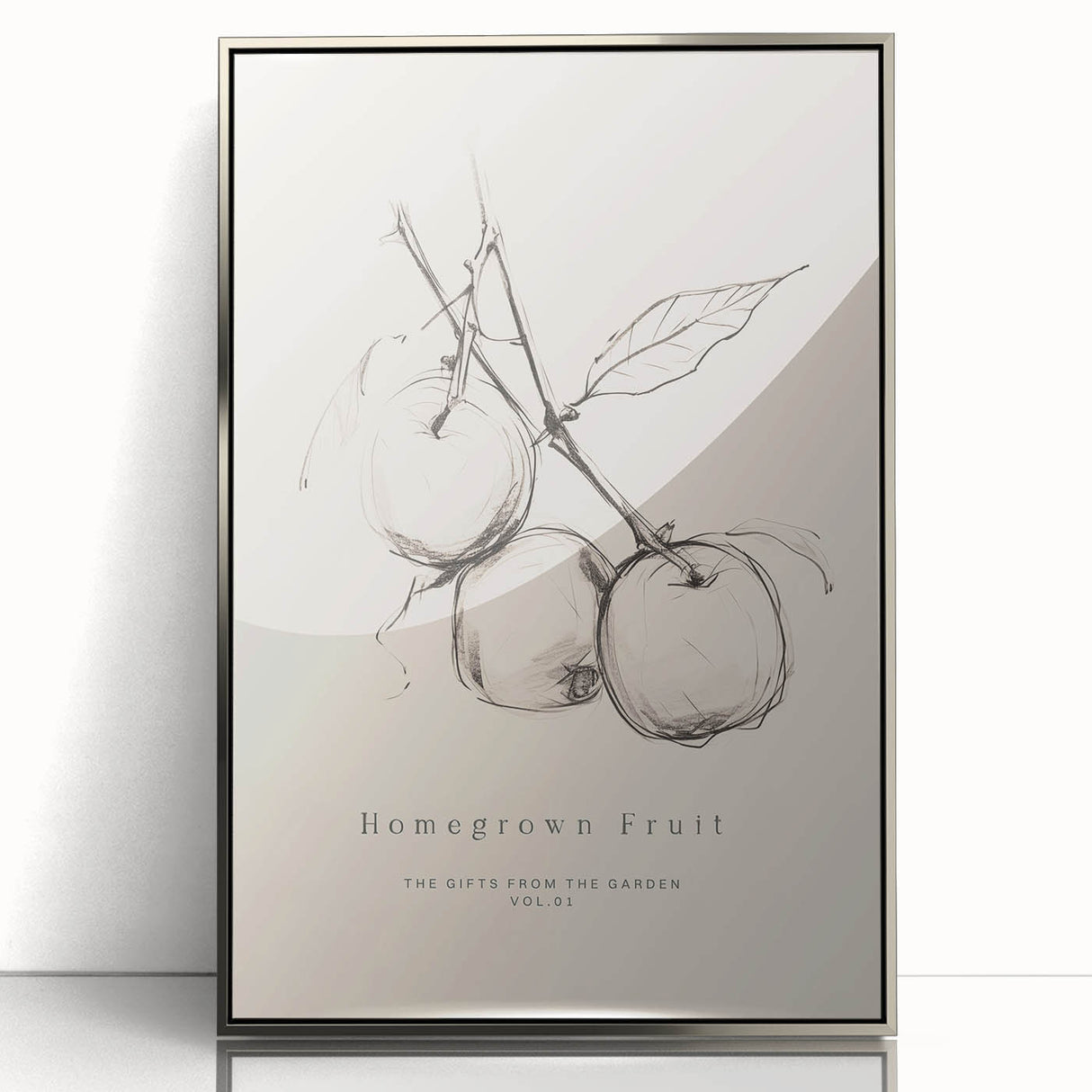 Framed abstract minimalist wall art design in silver acrylic, showcasing elegant geometric patterns, perfect for modern home decor and stylish interiors.