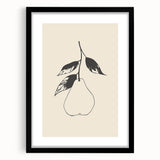 Framed abstract minimalist wall art design showcasing soft pastel colors and geometric shapes, complemented by a sleek black mat, ideal for modern decor.