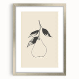Framed abstract minimalist wall art featuring a silver mat, showcasing a modern design with soft color tones, perfect for contemporary decor.