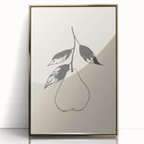 Framed abstract minimalist wall art featuring a gold-accented design on a sleek black background, enhancing modern home decor aesthetics.