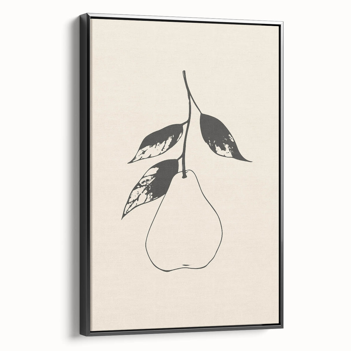 Framed abstract minimalist wall art design showcasing a sleek black canvas with subtle textures, perfect for modern decor.