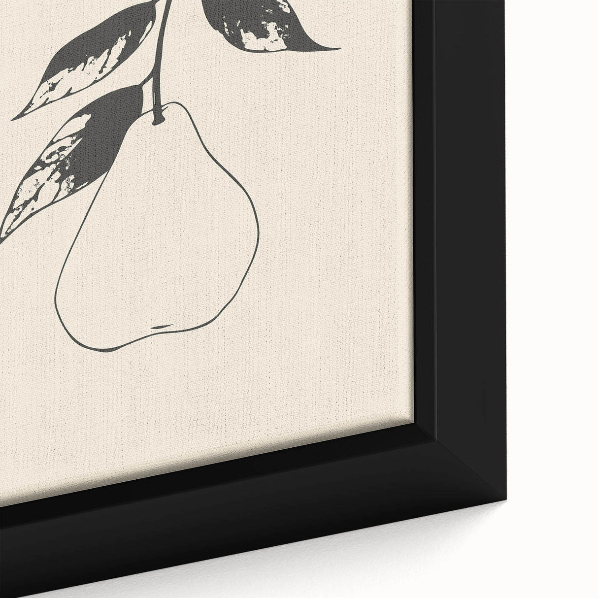 Close-up of a framed abstract minimalist wall art piece featuring soft, muted colors and fluid shapes, perfect for modern decor.