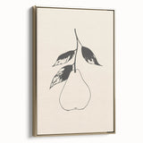 Framed abstract minimalist wall art in gold tones, showcasing a sleek design with elegant lines, perfect for modern home decor.
