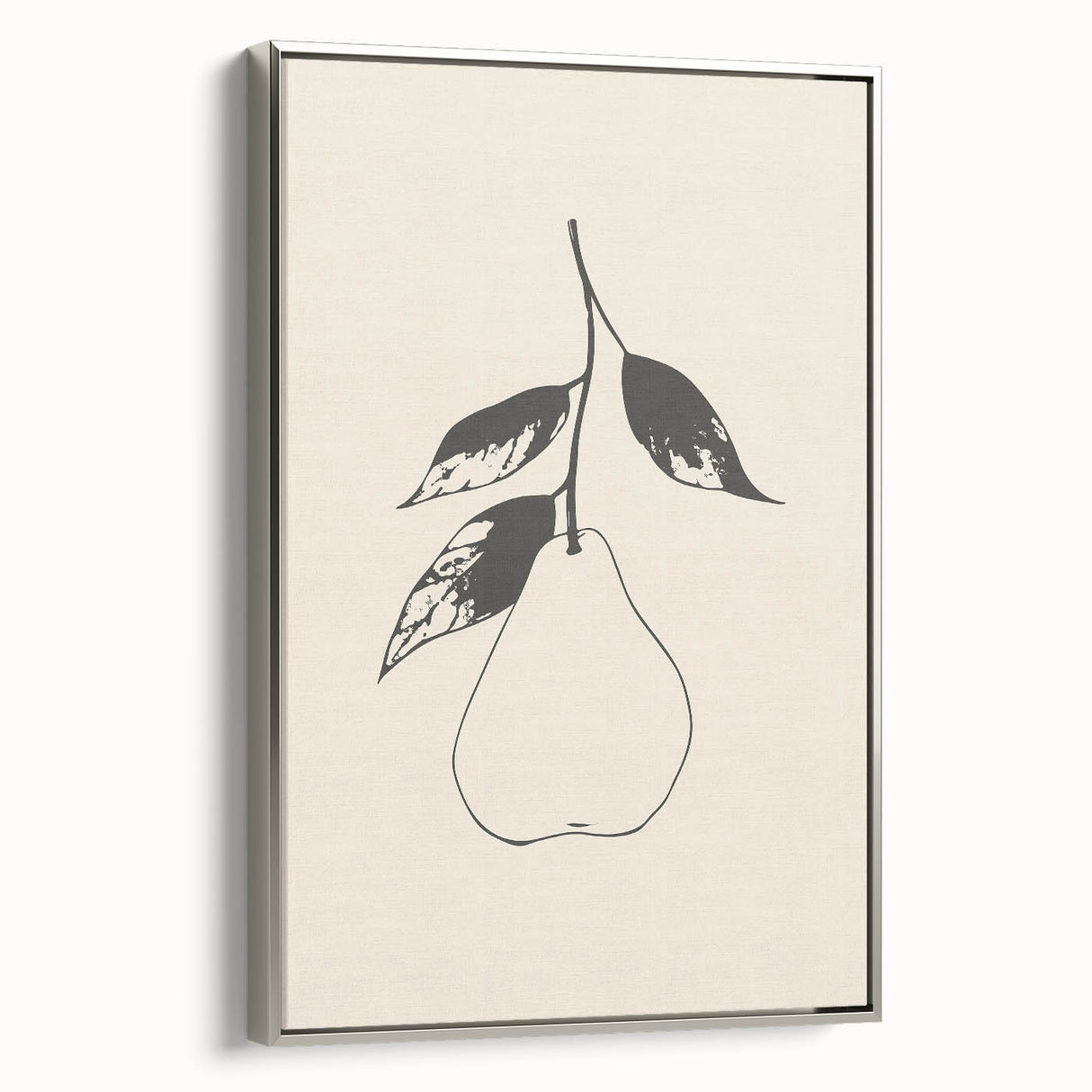 Framed abstract minimalist wall art featuring a silver side view design, showcasing sleek lines and modern aesthetics for contemporary decor.