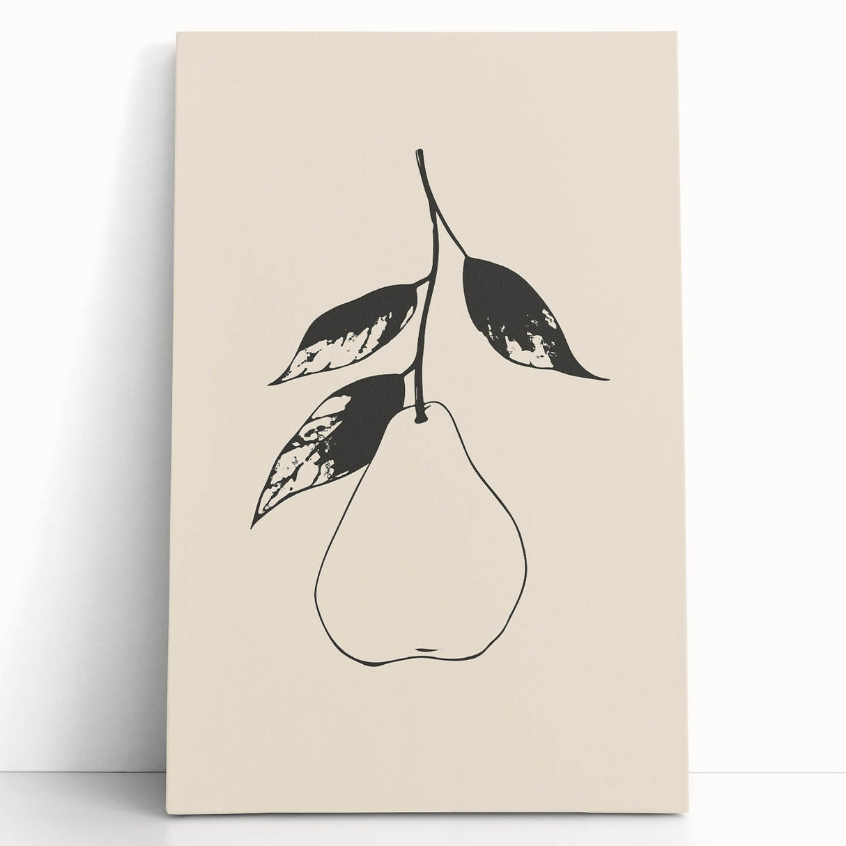 Abstract minimalist wall art design featuring soft pastel colors and geometric shapes, elegantly displayed on stretched canvas, perfect for modern decor.