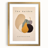 Abstract minimalist wall art featuring a framed gold design with a white mat, showcasing modern aesthetics in a stylish interior setting. Ideal for contemporary decor.