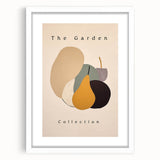 Abstract minimalist wall art design featuring a framed piece with a white mat, showcasing geometric shapes and soft color tones, ideal for modern home decor.