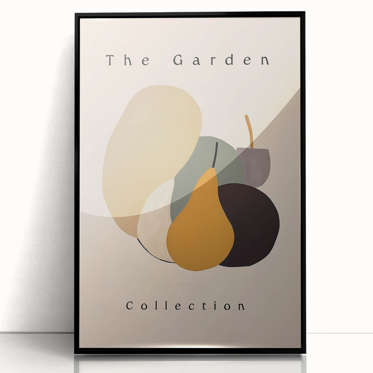 Framed abstract minimalist wall art design showcasing a sleek black acrylic finish, perfect for modern home decor. Ideal for enhancing contemporary interiors.