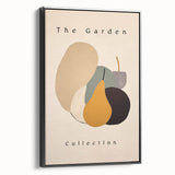 Framed canvas wall art showcasing a minimalist abstract design in black, positioned at an angle to highlight its sleek side profile and modern aesthetic.