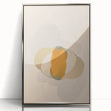 Framed minimalist wall art featuring an abstract design in silver tones, showcasing modern elegance. Ideal for contemporary home decor or office settings.