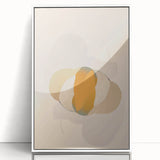Framed abstract minimalist wall art featuring a white acrylic design, perfect for modern decor. The sleek front view highlights its contemporary style and clean lines, ideal for enhancing living spaces.