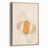 Framed abstract minimalist wall art collection with gold accents, showcasing a contemporary design suitable for modern interiors, viewed from the side.